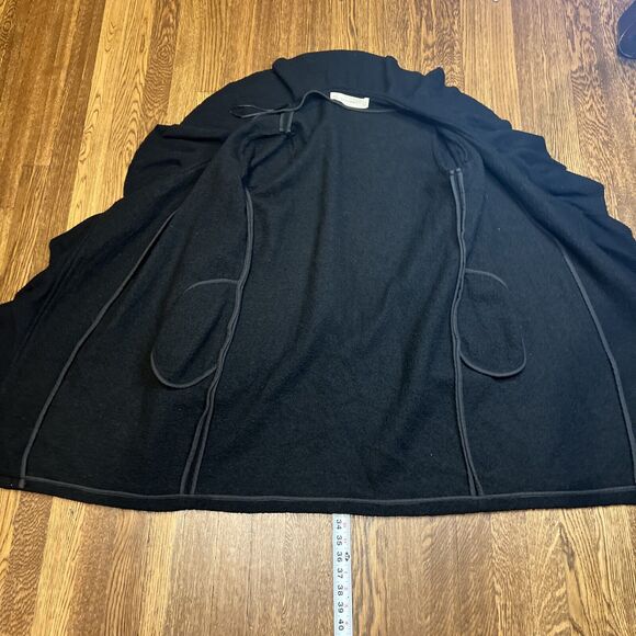 Zara ZaraKnit Black Boiled Wool Open Front Sweater Jacket Size L Large $130 - Picture 11 of 11